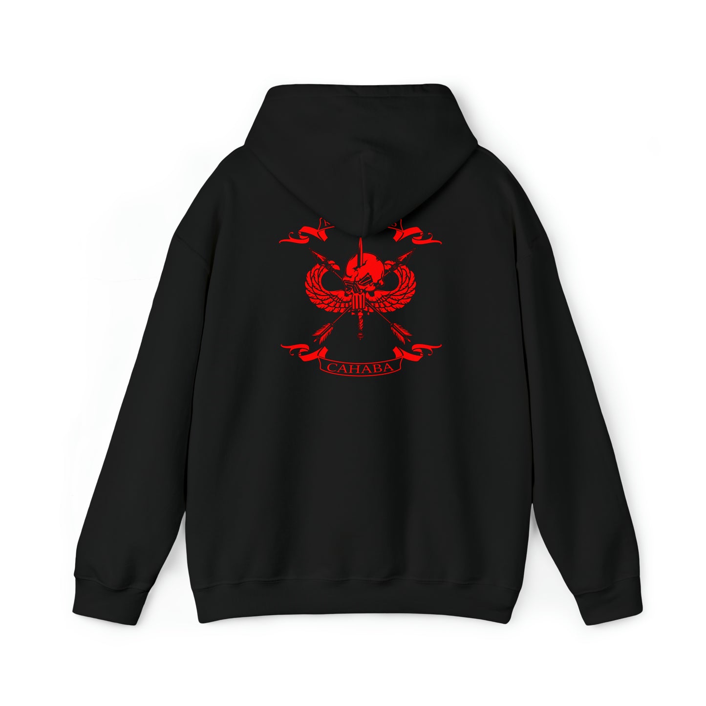 Ladies MC Heavy Blend™ Hooded Sweatshirt Black/Red