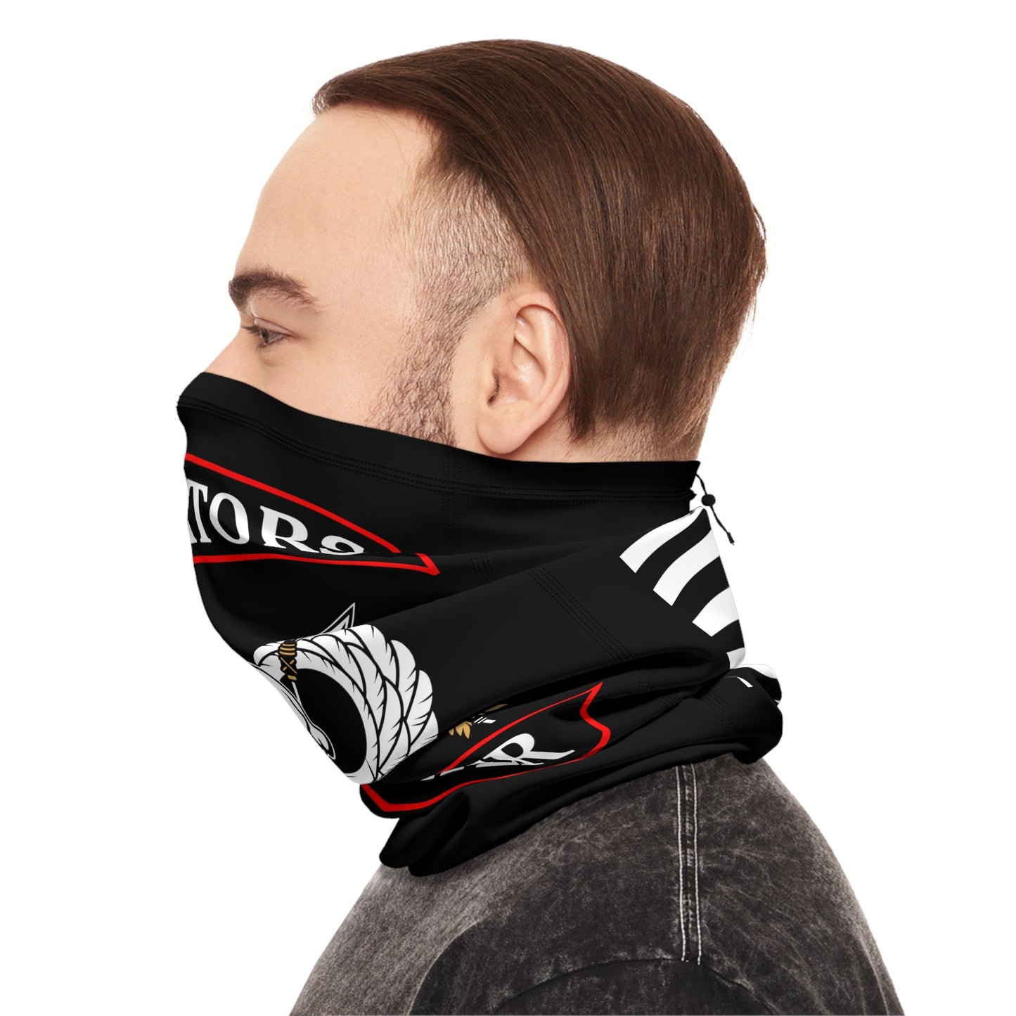 Mens Supporter Winter Neck Gaiter With Drawstring (Color)